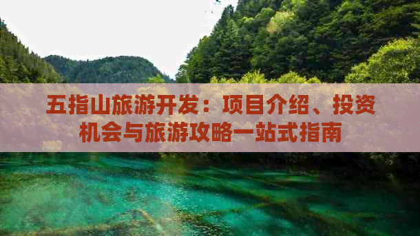 五指山旅游開發 項目介紹、投資機會與旅游攻略一站式指南